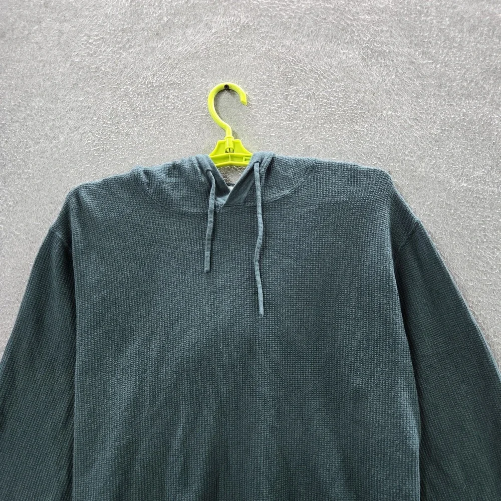 Linksoul Men Sweater XL Green Cashmere Blend Thermal Drawstring‎ Long Sleeve